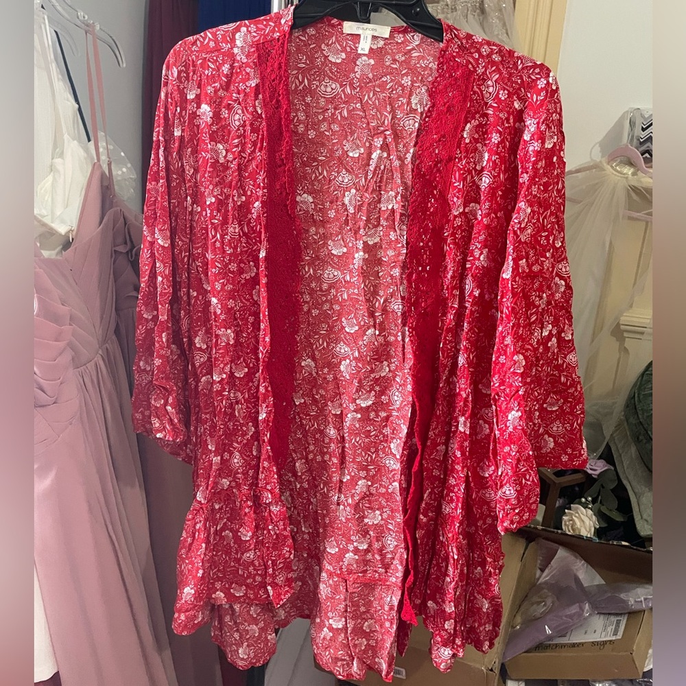 Red Floral Kimono